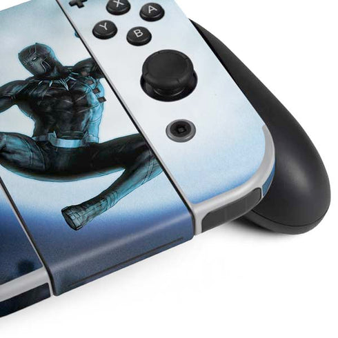 Marvel Black Panther Jumping Through Air Nintendo Switch OLED (2021) Skin